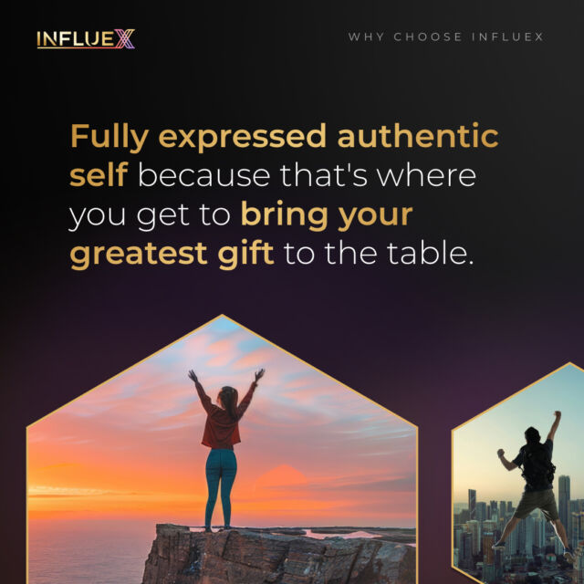 Your authenticity is crucial to your brand. Audiences seek relatability in brands, and we ensure your authenticity becomes your most compelling offer to them.

#BeautyMeetsResults
#ExpressYourEssence
#amplifyyourinfluence
#InnovatedByInfluex
#fully #expression #authenticity #gift #greatest #idea #masteringtips #website #webdesign #messaging #unique